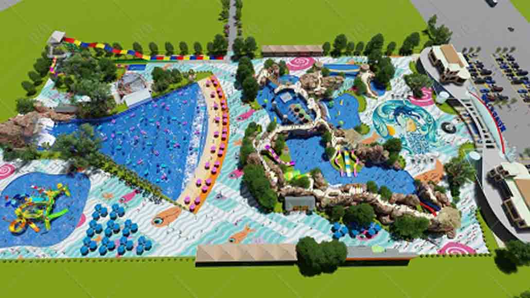 湖北黃石水上樂園正緊鑼密鼓進行基建設施建設